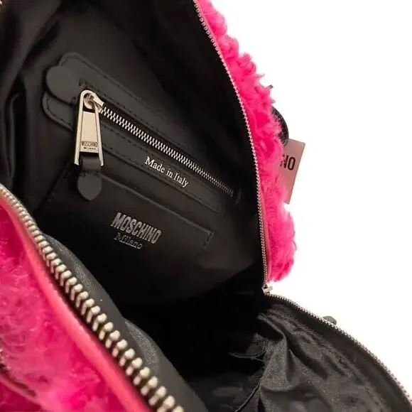 Moschino Pink Fur Backpack